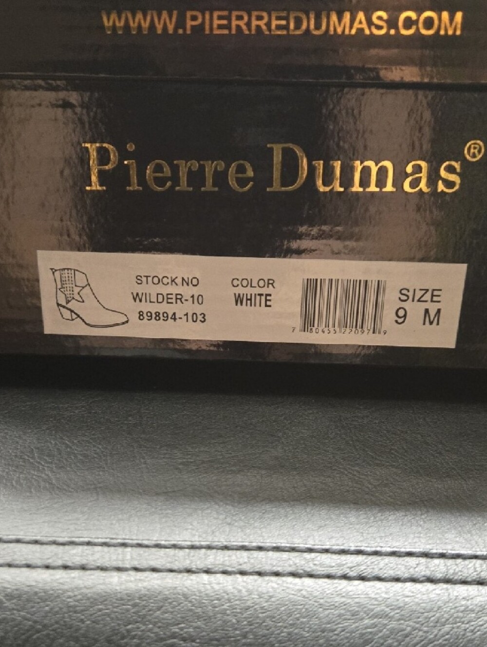 Pierre Dumas White Ankle Booties with Side Zip - Picture 4 of 4
